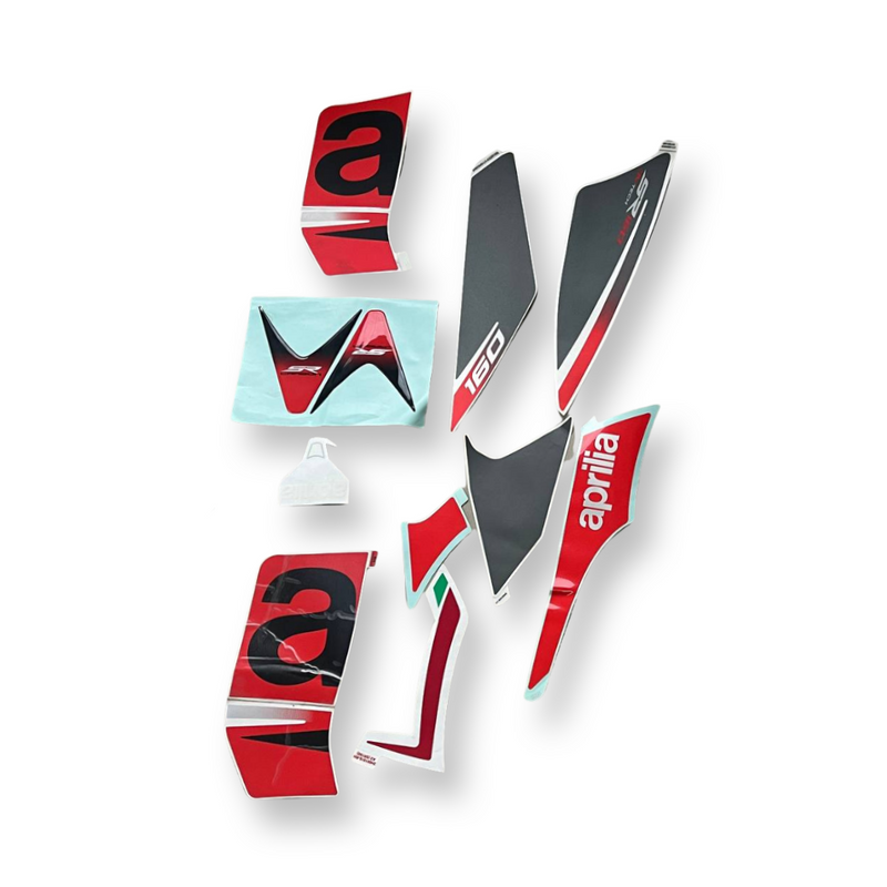Aprilia SR 160 complete sticker decals kit ( Red & Grey )