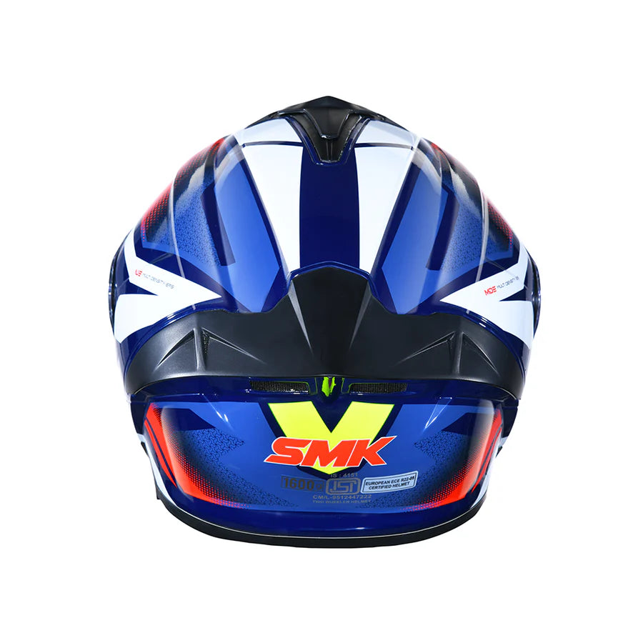 SMK Typhoon Thorn GL543 Blue Red White Helmet