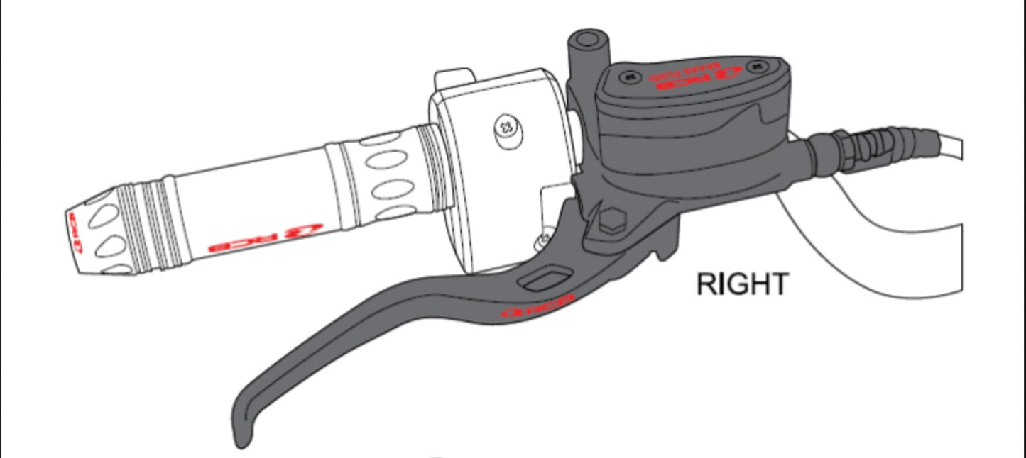 RCB E2 SERIES BLACK MASTER BRAKE PUMP RH 14MM 01BP001B