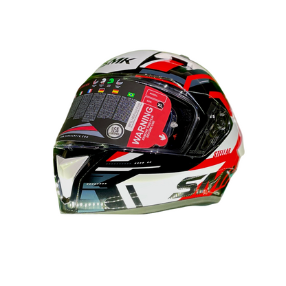 SMK Stellar Sports K Power Gloss Black Red White (GL231) Helmet