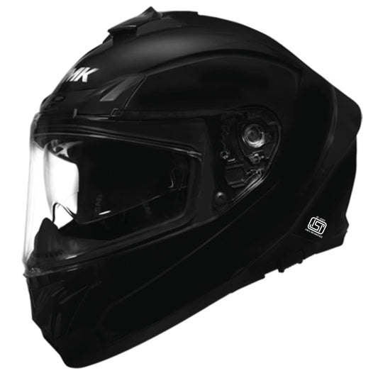 SMK Helmets - Typhoon - Unicolour - Matt Black - Dual Visor Full Face Helmet (MA200)