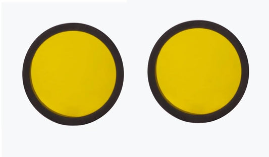 HJG Fog Light Lens Cover /Cap – Yellow ( Round ) SMALL - pack of 2