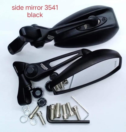 Napoleon anti glare oval shaped mirrors short stem (pair) for all motorcycles and scooters - aluminium