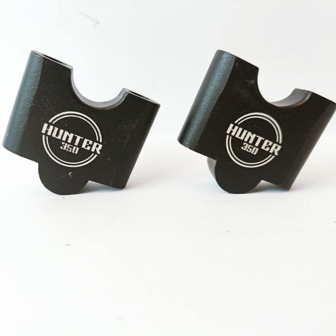 RE Hunter 350 Handlebar Riser / Handlebar Height Raiser Clamps - BLACK