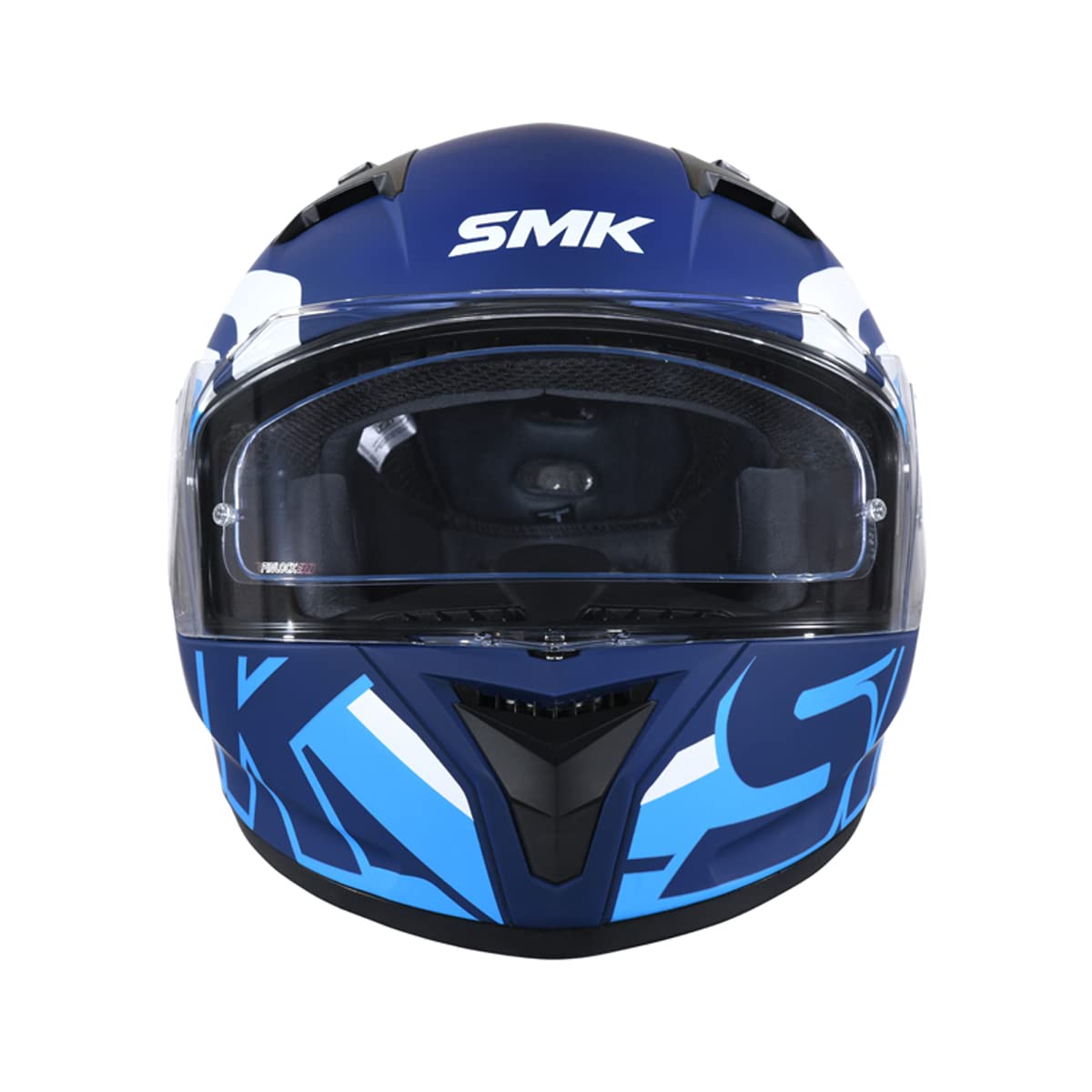 SMK Stellar Sports Stage Full Face Helmet with Pinlock Fited (Ma551)- Matt Blue