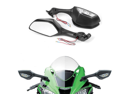 Adjustable led mirrors for kawasaki ninja /zx10r , zx1000r - TURN SIGNAL LIGHT ( PACK OF 2)