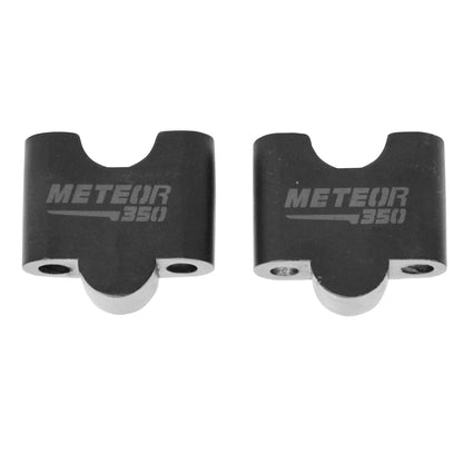 RE Meteor 350 Handlebar Riser / Handlebar Height Raiser Clamps - BLACK