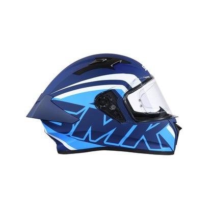 SMK Stellar Sports Stage Full Face Helmet with Pinlock Fited (Ma551)- Matt Blue