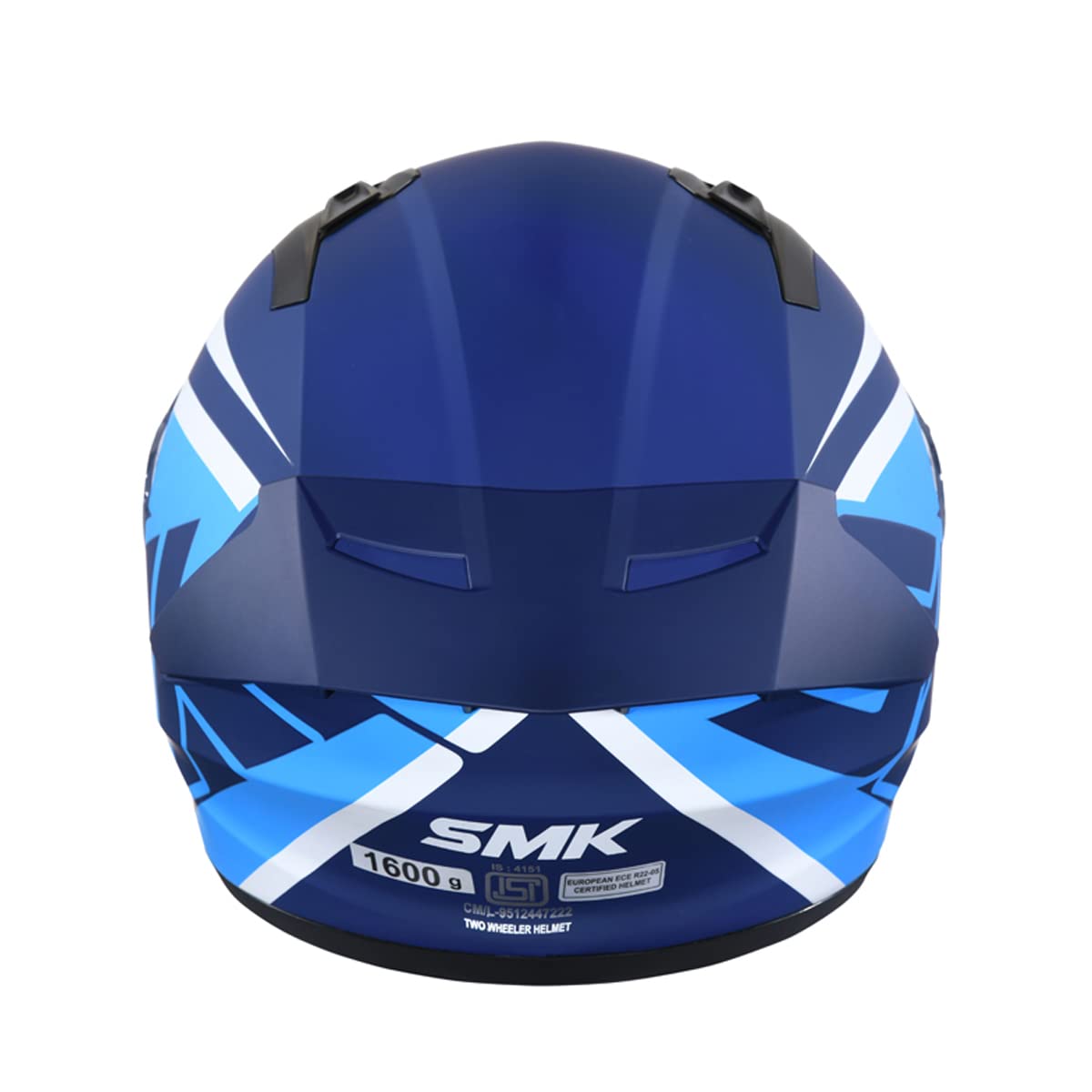 SMK Stellar Sports Stage Full Face Helmet with Pinlock Fited (Ma551)- Matt Blue