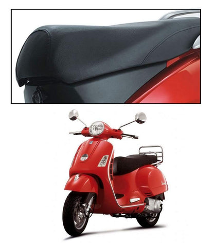 Piaggio vespa Leather Finish Seat Cover - BLACK