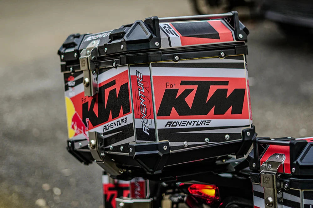 LGP Premium Aluminium KTM Graphics Top Box 45 ltrs