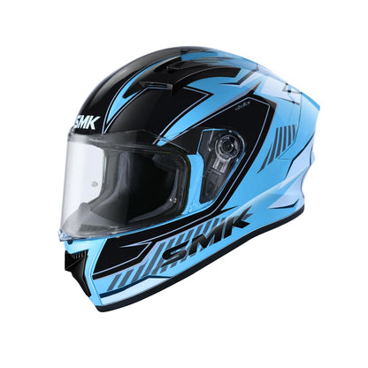 SMK Stellar Sports Adox Gloss Blue White Black (GL512) Helmet