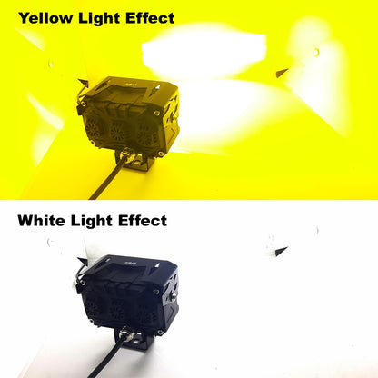 LIU HJG ORIGINAL MEGA DRIVE 6 LENES DUAL COLOR YELLOW/ WHITE LED FOGS LIGHT (SET OF -2)