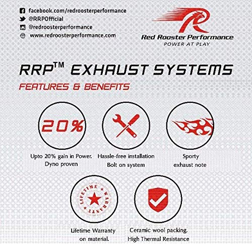 Red rooster performance exhaust for Interceptor 650 stellar polish