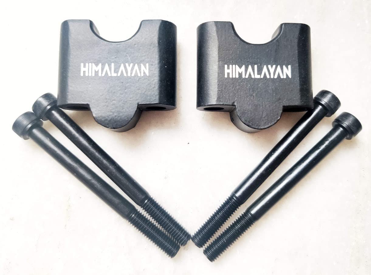 RE Himalayan 411 Handlebar Riser / Handlebar Height Raiser Clamps - BLACK