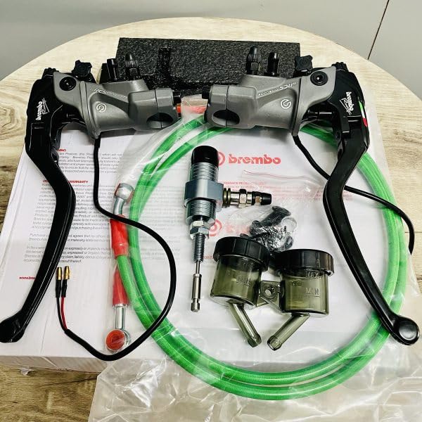 Brembo Radial Hydraulic Painted Brake and clutch lever Set With Hydraulic Pump And Fuel Pipe Set For All Bikes ( universal)