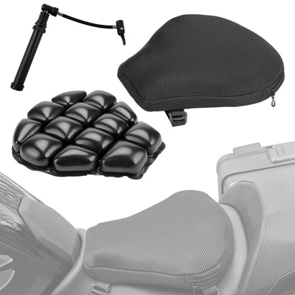 Motorcycle Air Cushion Seat with Breathable Zipper Cover Quick Release Buckle Design Universal