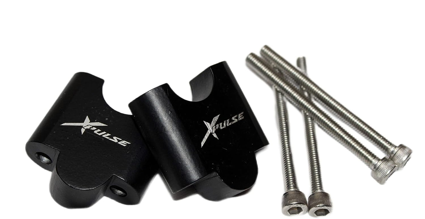 Hero Xpulse 200 Handlebar Riser / Handlebar Height Raiser Clamps - BLACK