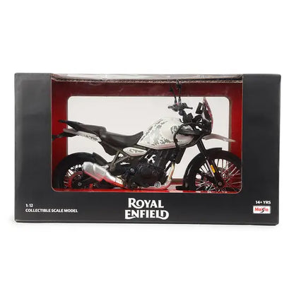 COMBO - 1:12 NEW HIMALAYAN 450 SCALE MODEL COLLECTIBLE  MINIATURE BIKE - CAMET WHITE & BLACK GOLD