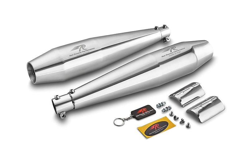 Red rooster performance exhaust for Interceptor 650 stellar polish