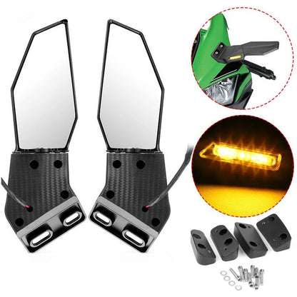 Stealth Wing Mirror with LED Lights rotational- universal BSDDP