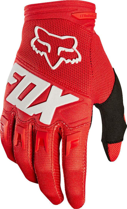 DIRTPAW Motocross Gloves Red White F.O.X racing