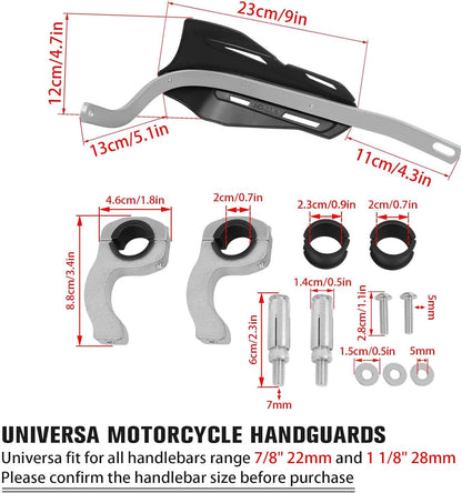 Bark Buster Metal HandGuard(WHITE) - HAND PROTECTOR for universal motorycles  HD33B