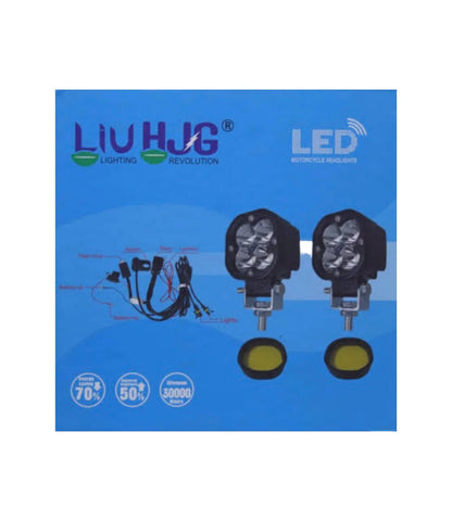 LIU HJG 4 LED Minicree 40W With wiring harness & Switch ( pair)