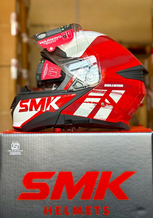 SMK Gullwing Tourleader Red Grey Gloss (GL363) Helmet