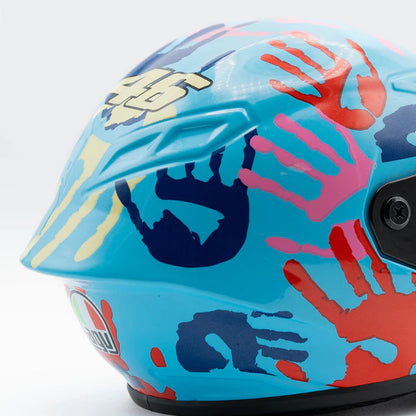 AGV K1 | Blue Palms Edition Creative Motorcycle Collectible Miniature helmet