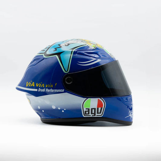 AGV Sharky Blue drudi performance Scale model miniature helmet