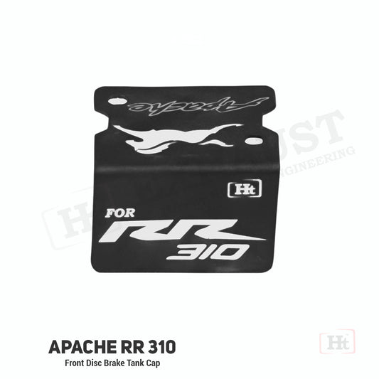 APACHE RR310 front disc brake tank CAP Stainless steel Black matt