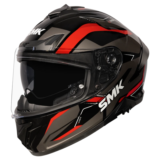 SMK TYPHOON AZONIX GL263 GLOSSY FULL FACE-DOT CERTIFIED HELMET