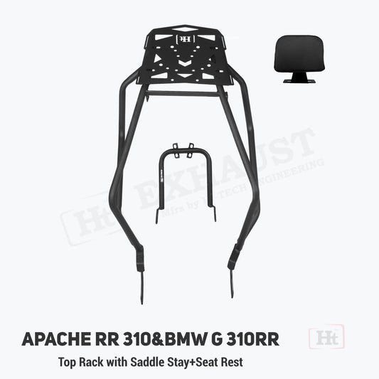 Ht RR310 Saddle + TOP RACK + Seat Rest suits all TOP box – SB 564 / HT exhaust