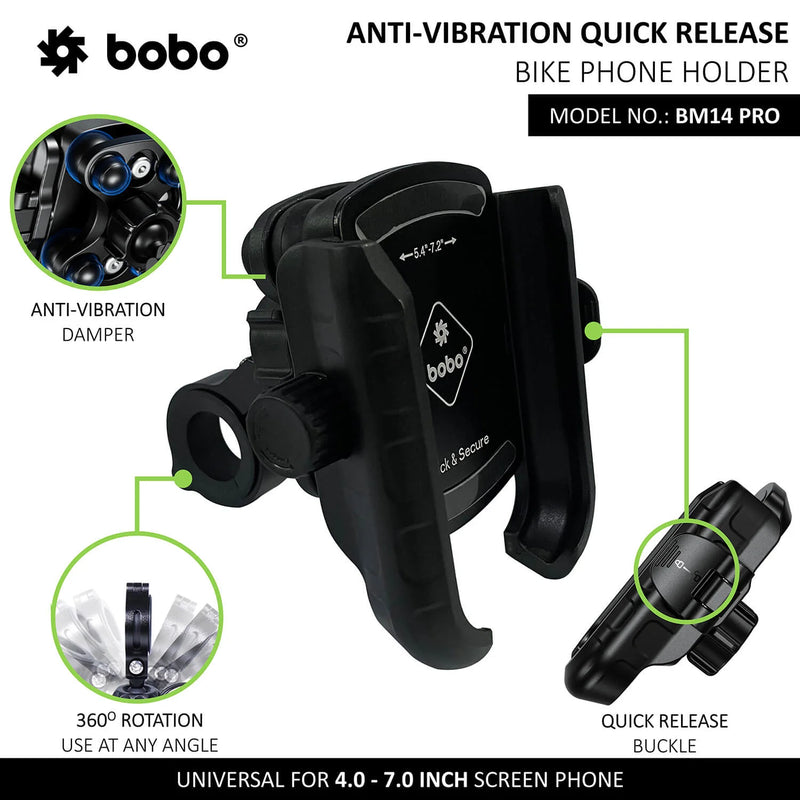 BOBO BM14 PRO Quick Release with Vibration Controller Enhanced BM4 PRO