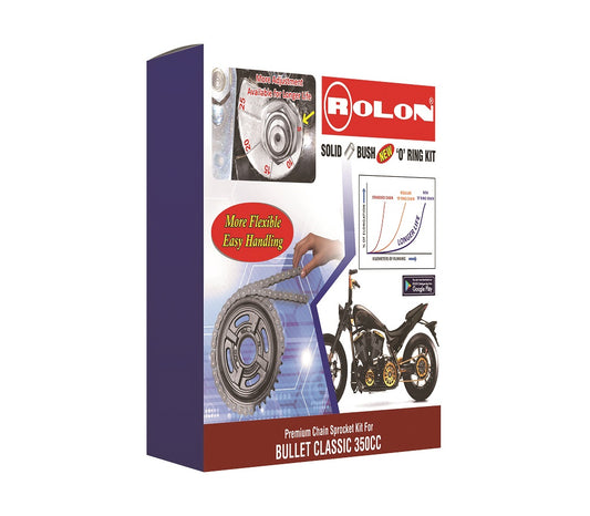 Classic 350 double disc (rear disc)/ Gunmetal Grey / Signals 350cc chain sprocket kit by Rolon