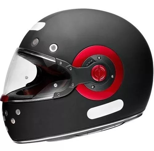 SMK Retro Black Red Matt (MA230) Helmet