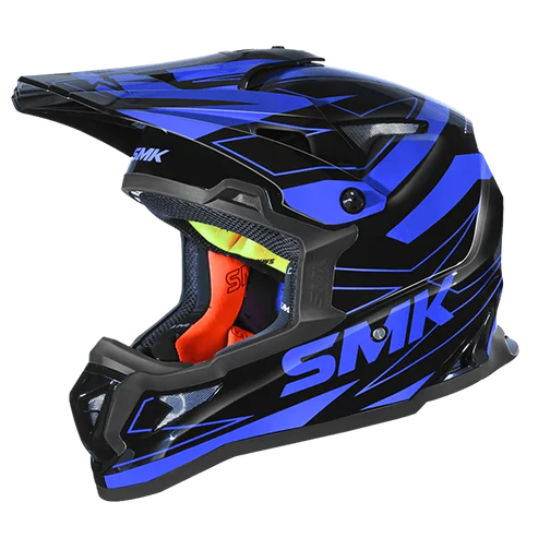 SMK Allterra Slope Graphics (GL250) Motocross Helmet blue black