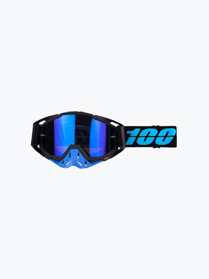 100% The Racecraft BLACK BLUE TINT Lens MX Goggle - 1 YEAR WARRANTY