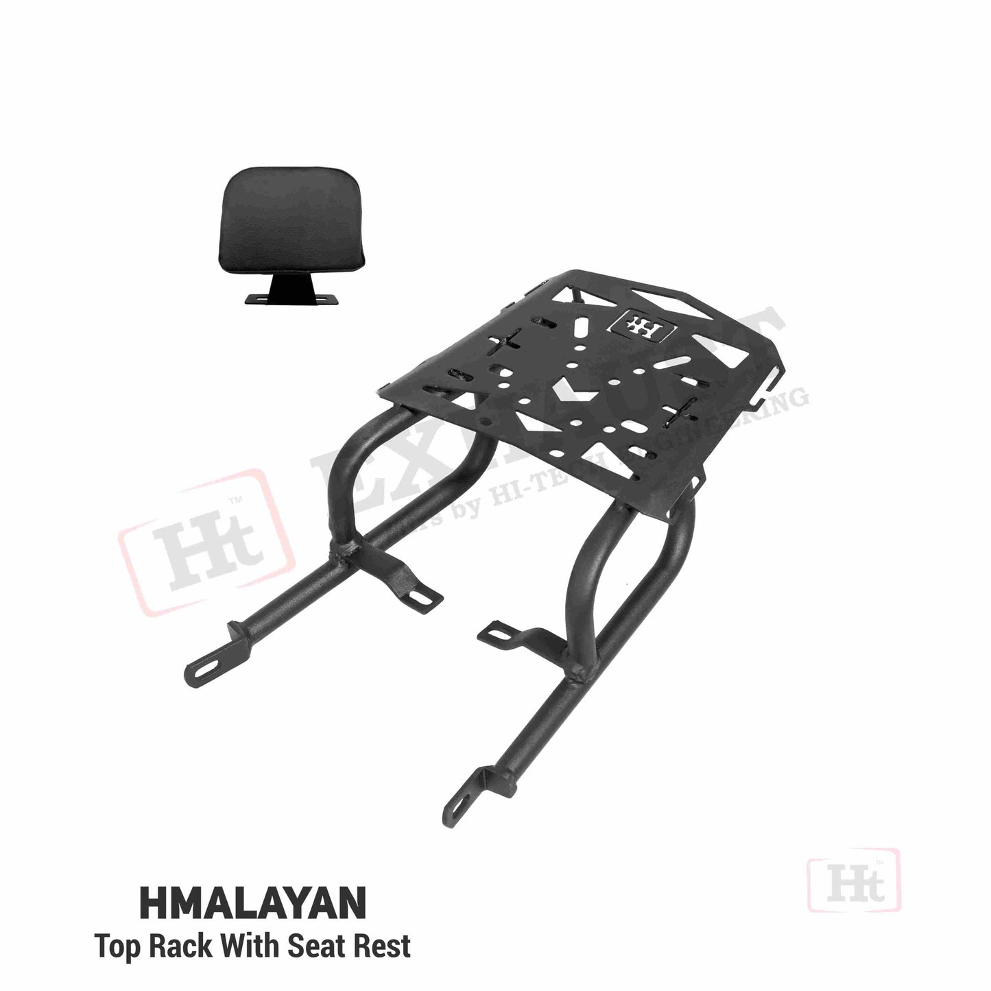 TOP RACK WITH REMOVABLE SEAT REST – FOR HIMALAYAN -TOP BOX SUITABLE – SB 673 – Ht exhaust