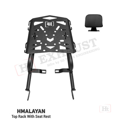 TOP RACK WITH REMOVABLE SEAT REST – FOR HIMALAYAN -TOP BOX SUITABLE – SB 673 – Ht exhaust