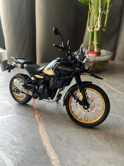 1:12 NEW HIMALAYAN 450 SCALE MODEL COLLECTIBLE  MINIATURE BIKE - BLACK(GOLD)