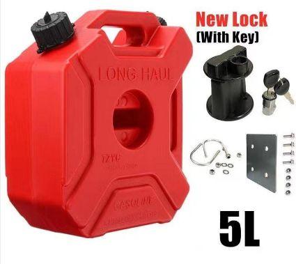 Motorcycle Jerry Can 5L Petrol with Lock fittings – Red