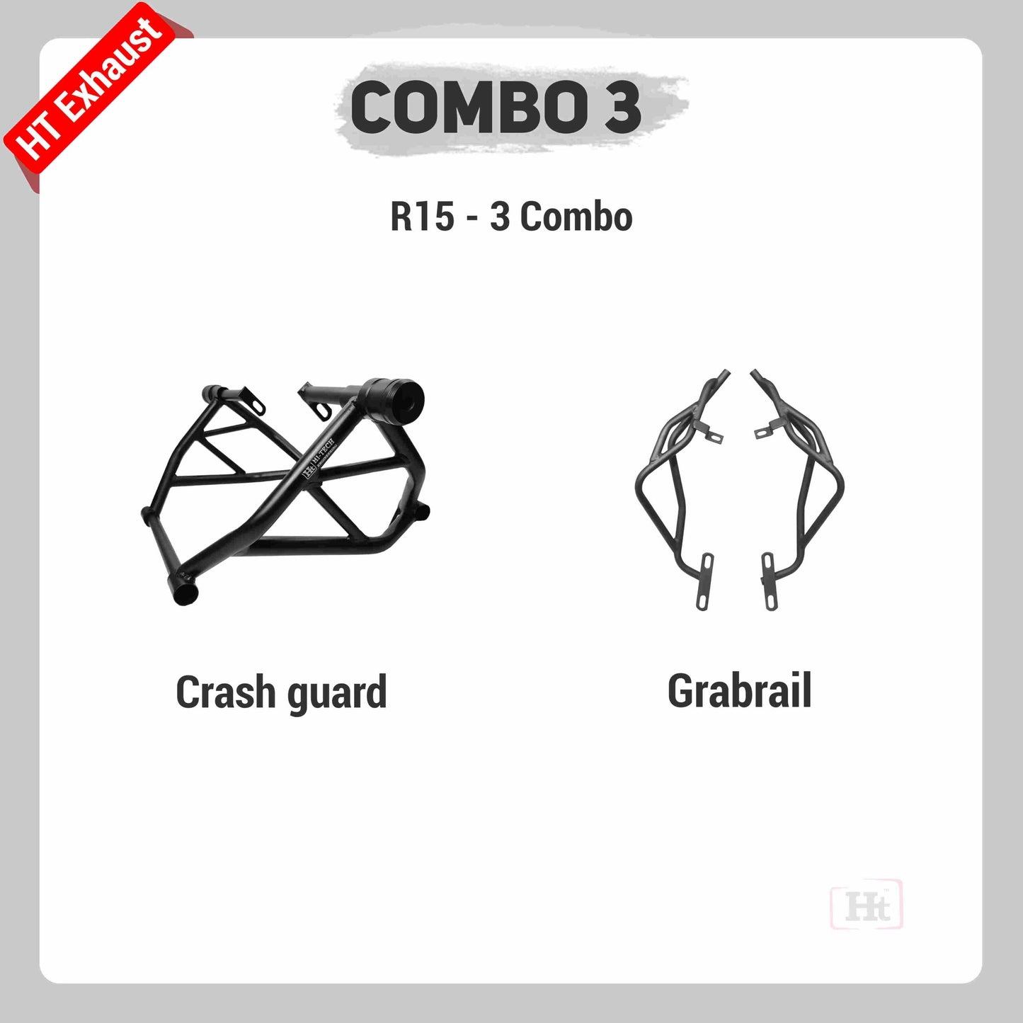 COMBO 3 R15 V3 Crash Guard + Grab Rail – HT EXHAUST