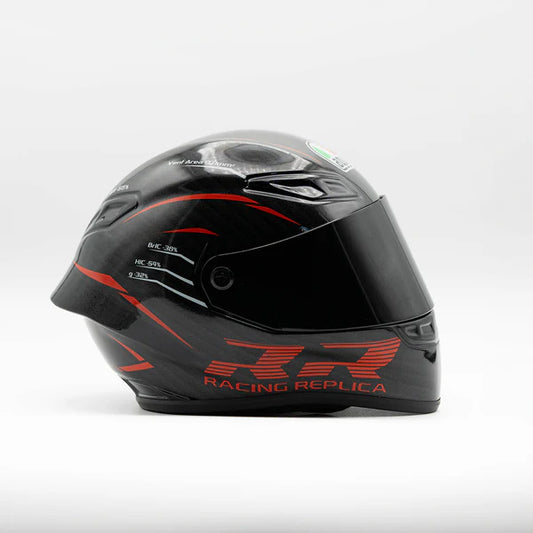 AGV K1 | Carbon Fiber Red Edition racing replica black red  Scale model miniature cat helmet