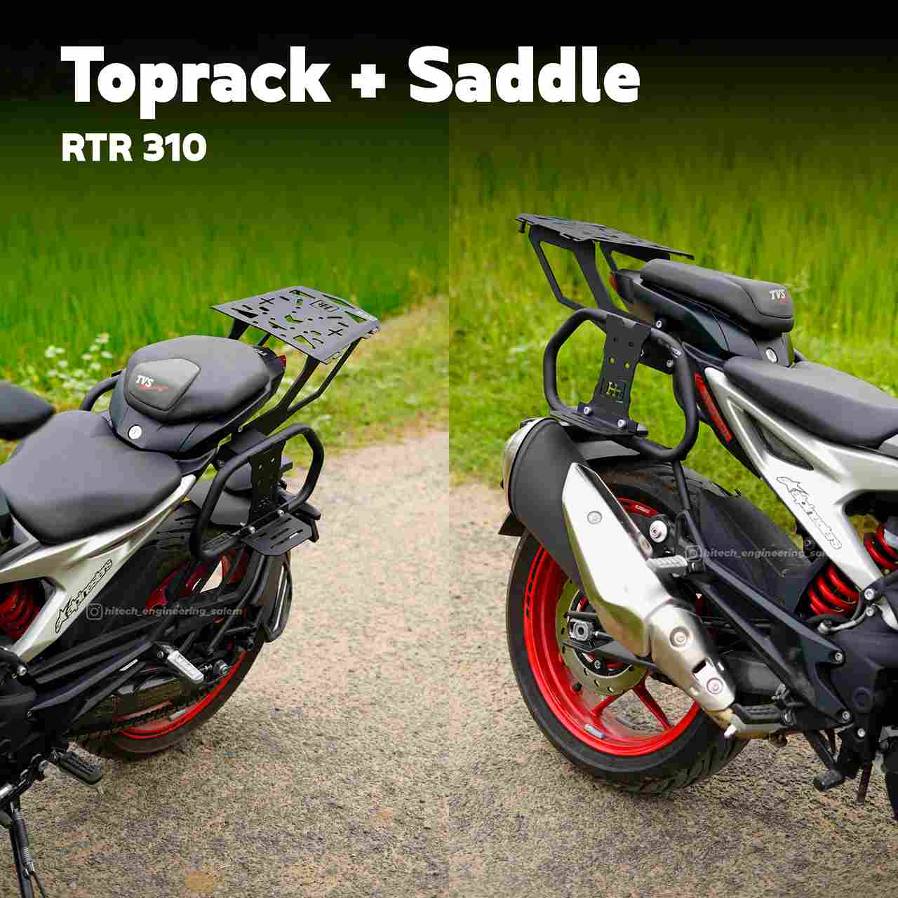 Apache RTR 310 Toprack with Saddle stay / HT Exhaust