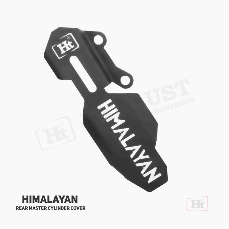 HIMALAYAN Rear master cylinder cover Stainless steel Black matt – style-1