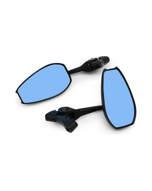 Napoleon anti glare oval shaped mirrors short stem (pair) for all motorcycles and scooters - aluminium