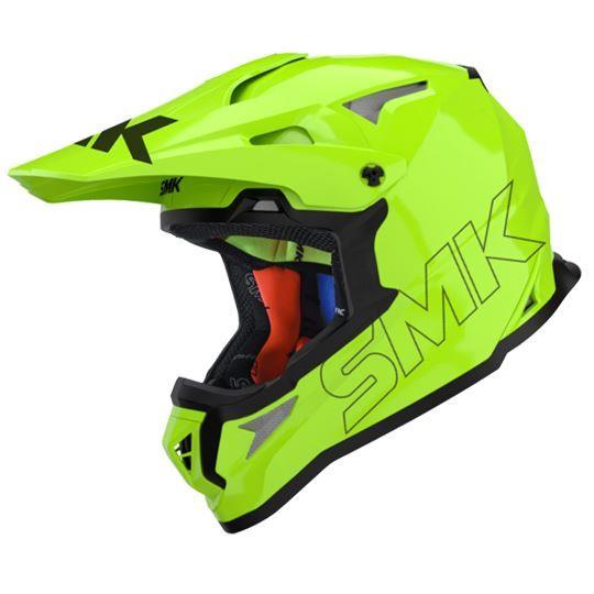 SMK Allterra Unicolour Off Road Helmet for Bikers – Hi Vision – HV420 Viz Yellow