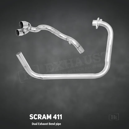 Dual Exhaust Bend pipe – FOR SCRAM 411 / Ht exhaust – bend pipe only